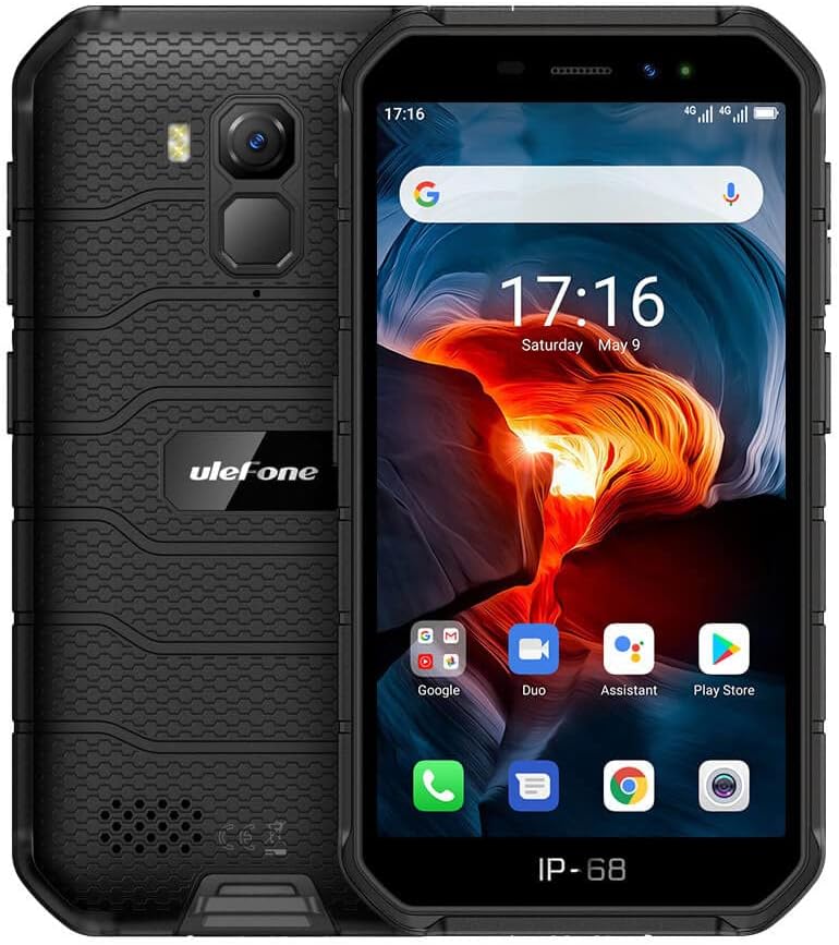 Ulefone Armor X7 Pro - 5.0" HD+ Display, 4000 mAh and 2 Days of Battery Life, IP68 + Military Certification MIL-STD-810G, 13MP Camera, Helio A20, 4GB RAM + 32GB Storage, Android 10, Orange