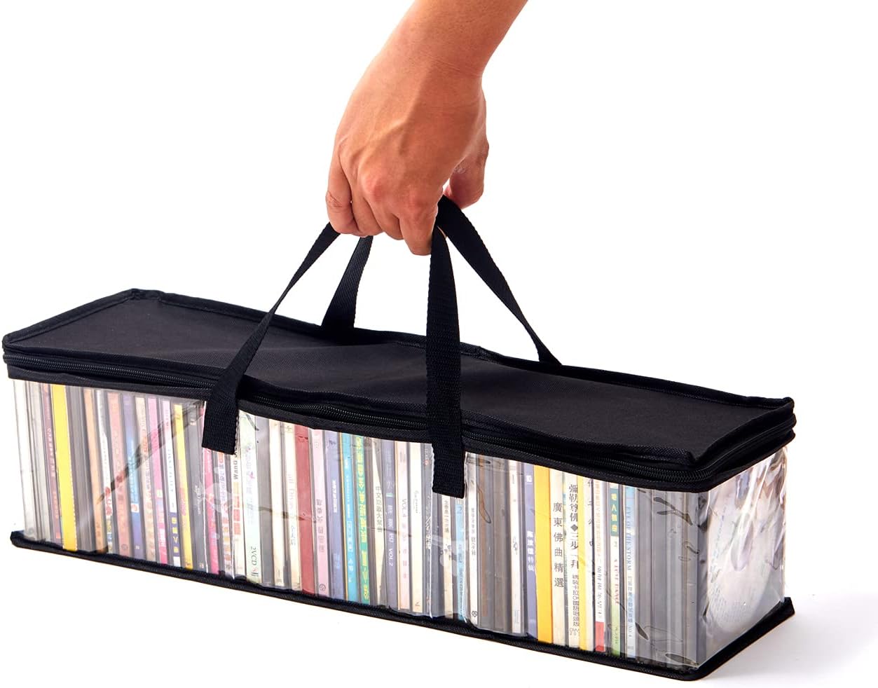 Imperius CD Storage Bag(4 Pack),Portable Transparent PVC Media Storage,Water Resistant CD Holder Case with Handles,Each holds 48 CD Solution,Clear Plastic Carrying CD Bag For Albums/Games/Music/ : Electronics