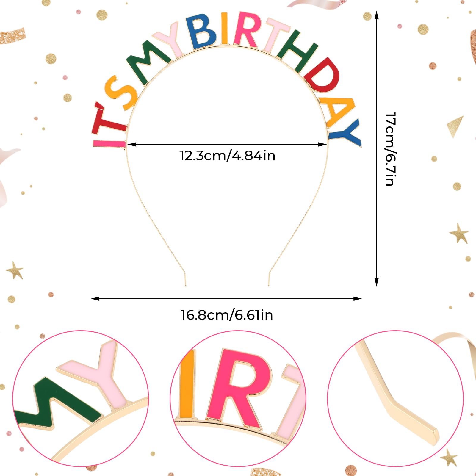 Giantree Urodzinowe opaski na głowę dla kobiet dziewcząt, 'It's My Birthday' korony błyszczące kryształ górski opaska do włosów z okazji urodzin akcesoria dla kobiet uroczystości urodziny przyjęcie