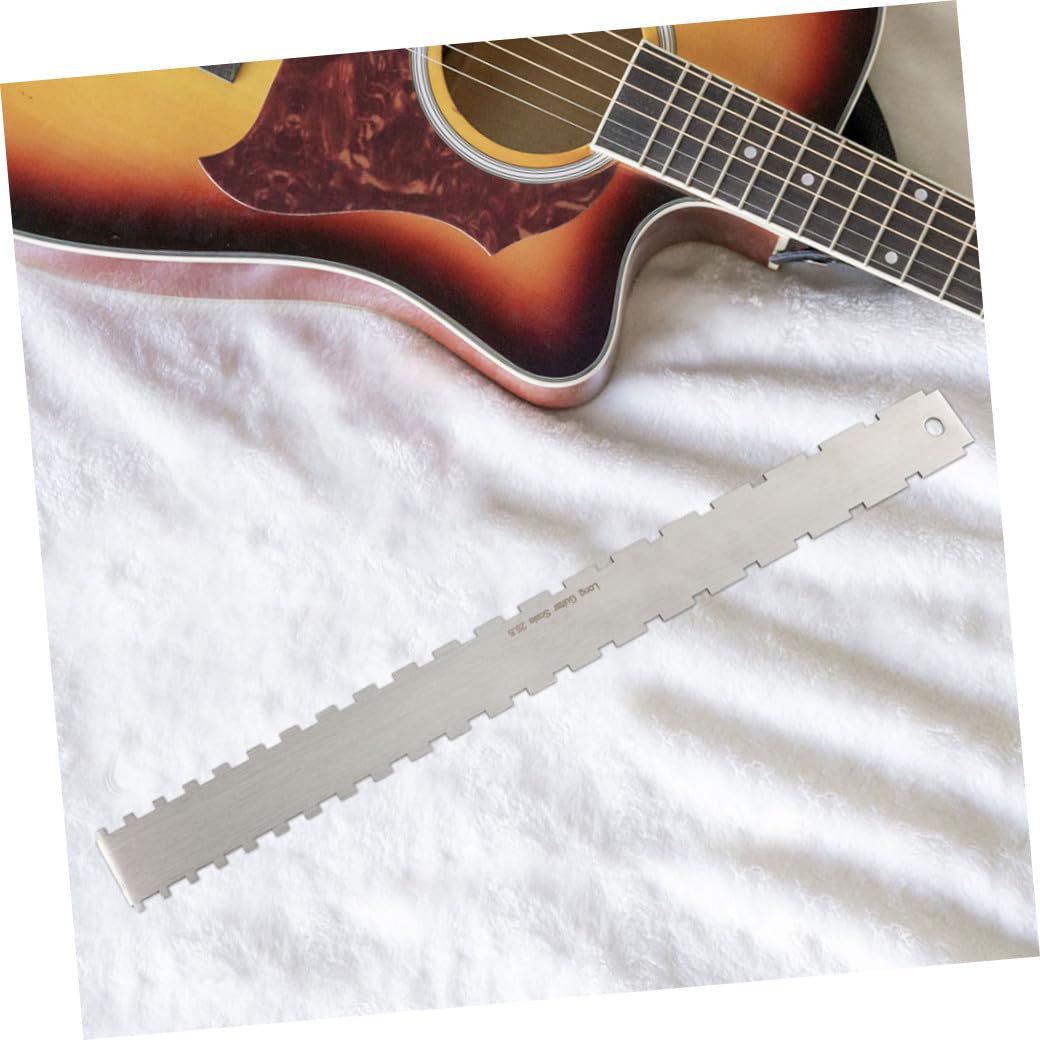 Kisangel 2sets Strumento Di Misurazione Per Liutaio Di Chitarra Righello Per Altezza Corde e Bilanciere Per Tastiera Misuratore Di Altezza Corde Per Chitarra Elettrica Strumenti Per Liutaio