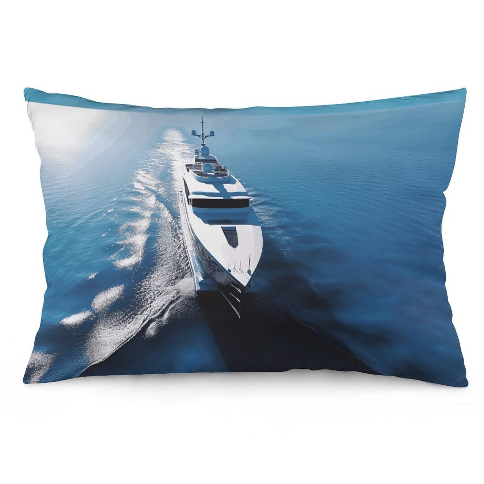 2 Pack Pillow Cases for Hair and Skin, Soft Breathable Pillow Case Covers with Hidden Zipper, Yacht ​ Sailboat Pillowcase 16 "x24 Pillow Covers for Sleeping Gift