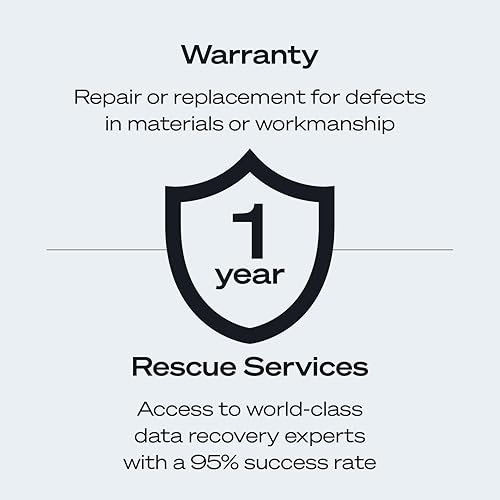 Miniatura 8 de Seagate Expansion 20TB Disco Duro Externo HDD - USB 3.0, con Servicios de Recuperación de Datos Rescue (STKP20000400)