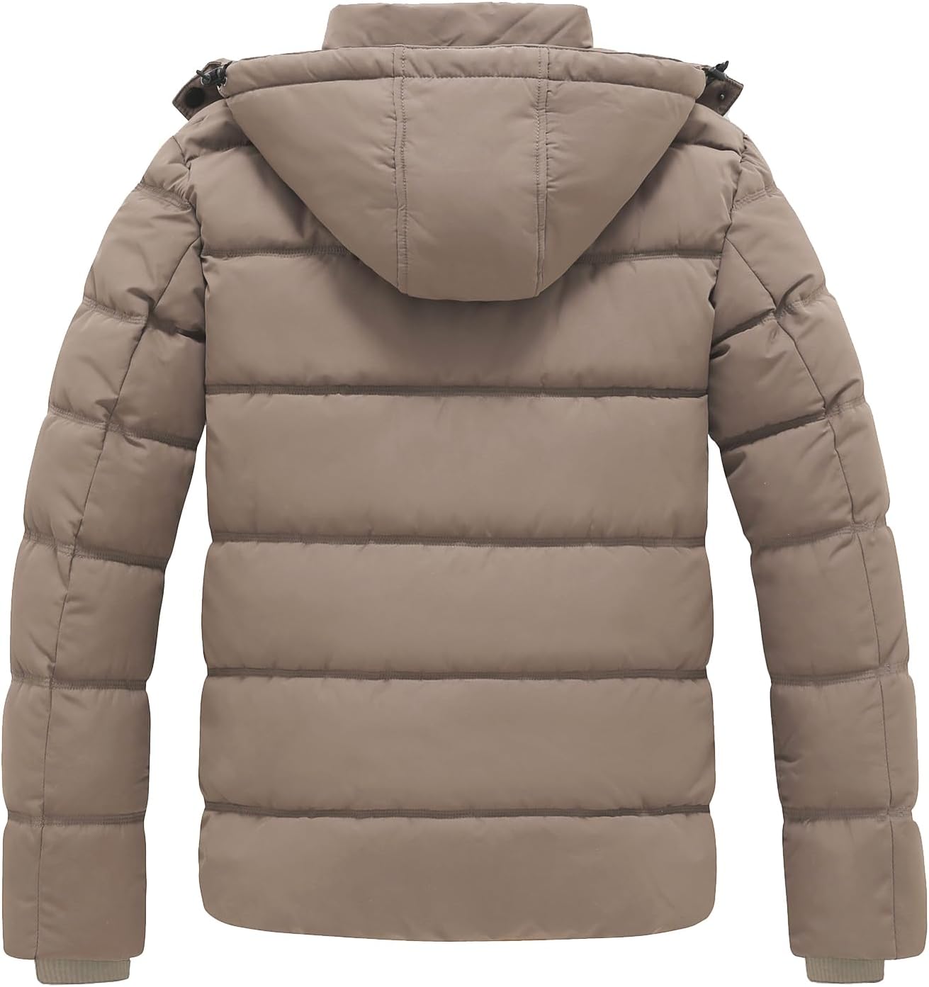 GGleaf Men's Winter Puffer Jacket Quilted Thicken Down Coat Insulated and Water Repellent Jacket with Hood