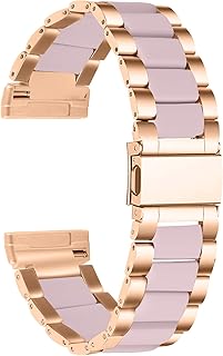 Jennyfly Resin Watch Band Compatible with Fitbit Versa 3, Comfortable Replacement Wristband with Metal Stainless Steel Buckle Adjustable 5.5-7.87 inch Compatible with Fitbit Sense/Versa 3