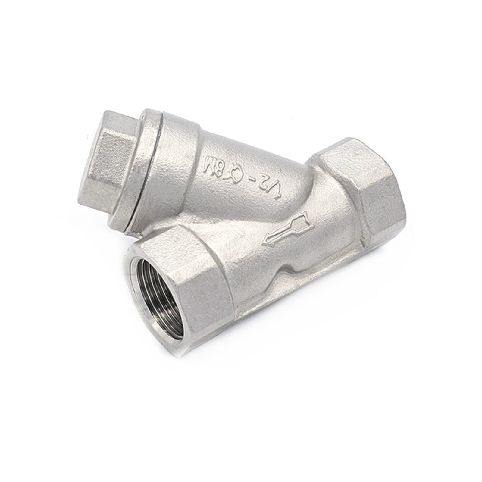 Check Valves BSP Valve 1/2 3/4 1 1-1/4 1-1/2 inch Female Inline Y Mesh Strainer Threads Filter 304 Stainless Steel(DN32)