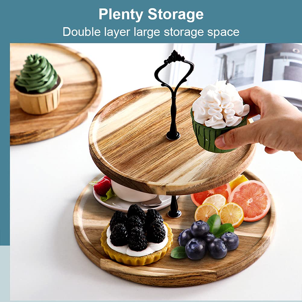 Set di 2 vassoi in legno a forma di cuore, piatti da portata doppi in legno per feste, snack, tapas, formaggio, vassoio per candele, espositore ottomano, piatto per gingilli (doppio piccolo