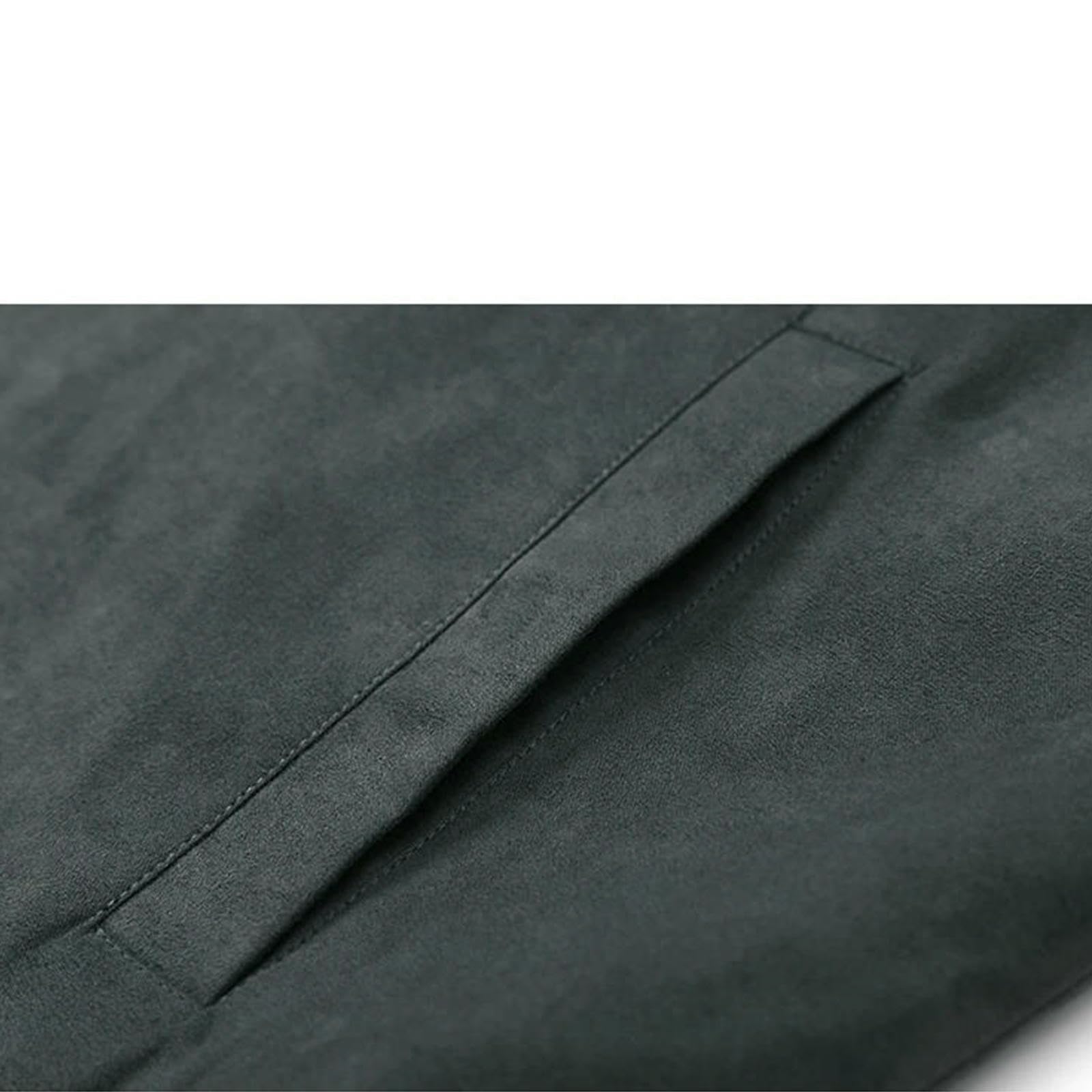 Cappotto Uomo Vintage Baggy Coat Streetwear Zip up Outwear Abbigliamento Tops Lapel Loose Outwear-Khaki-XXL