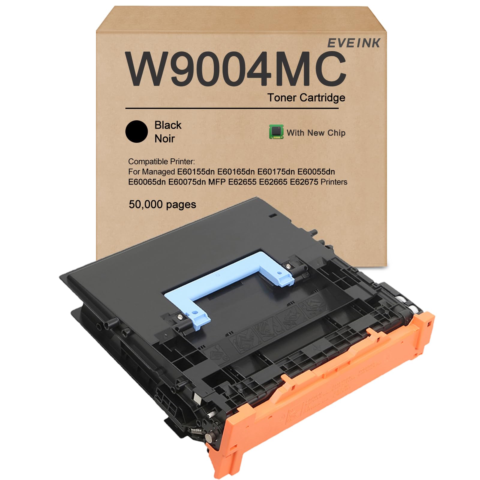 EVEINK W9004 W9004MC Toner Cartridge High Yield W9004MC Black Toner Compatible with Managed E60155dn E60165dn E60175dn E60055dn E60065dn E60075dn MFP