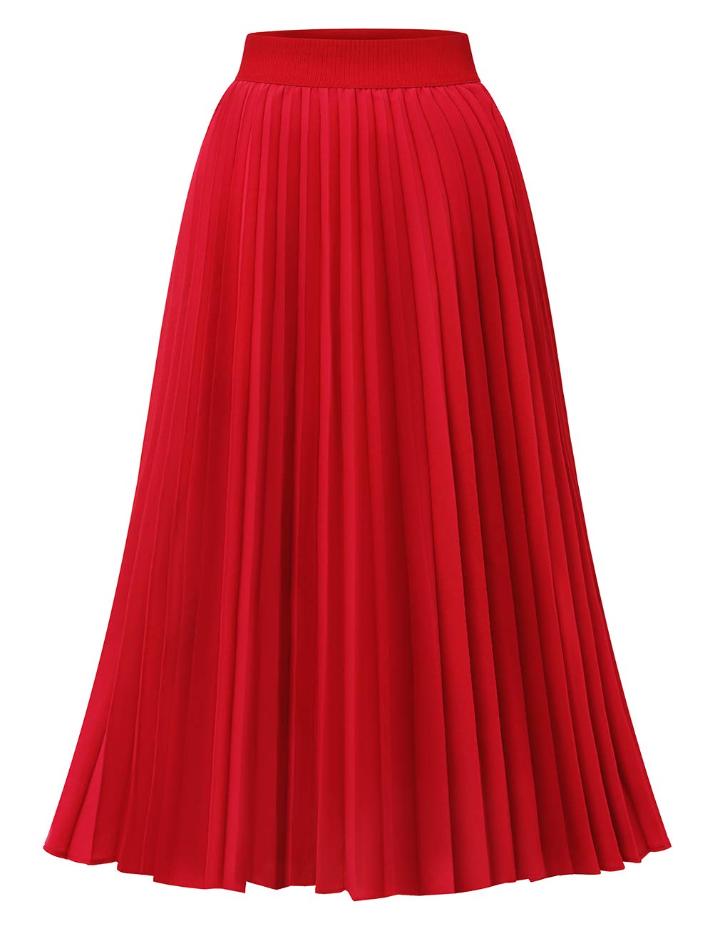 Pavied Pleated Skirt Flowy Skirt Long Skirt Long Maxi Skirts Elastic Tiered Flowy Long Skirt Elastic Tiered Swing A Line Beach High Waisted Women Fall Clearance Items Black S