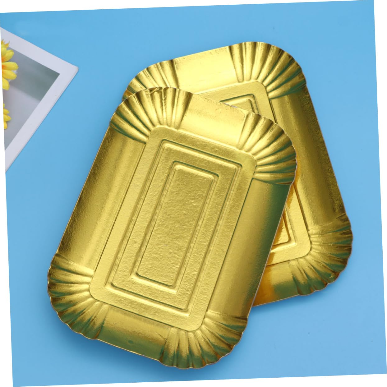 SOLUSTRE Dorado de Papel Aluminio, 10 Unidades para Hornear