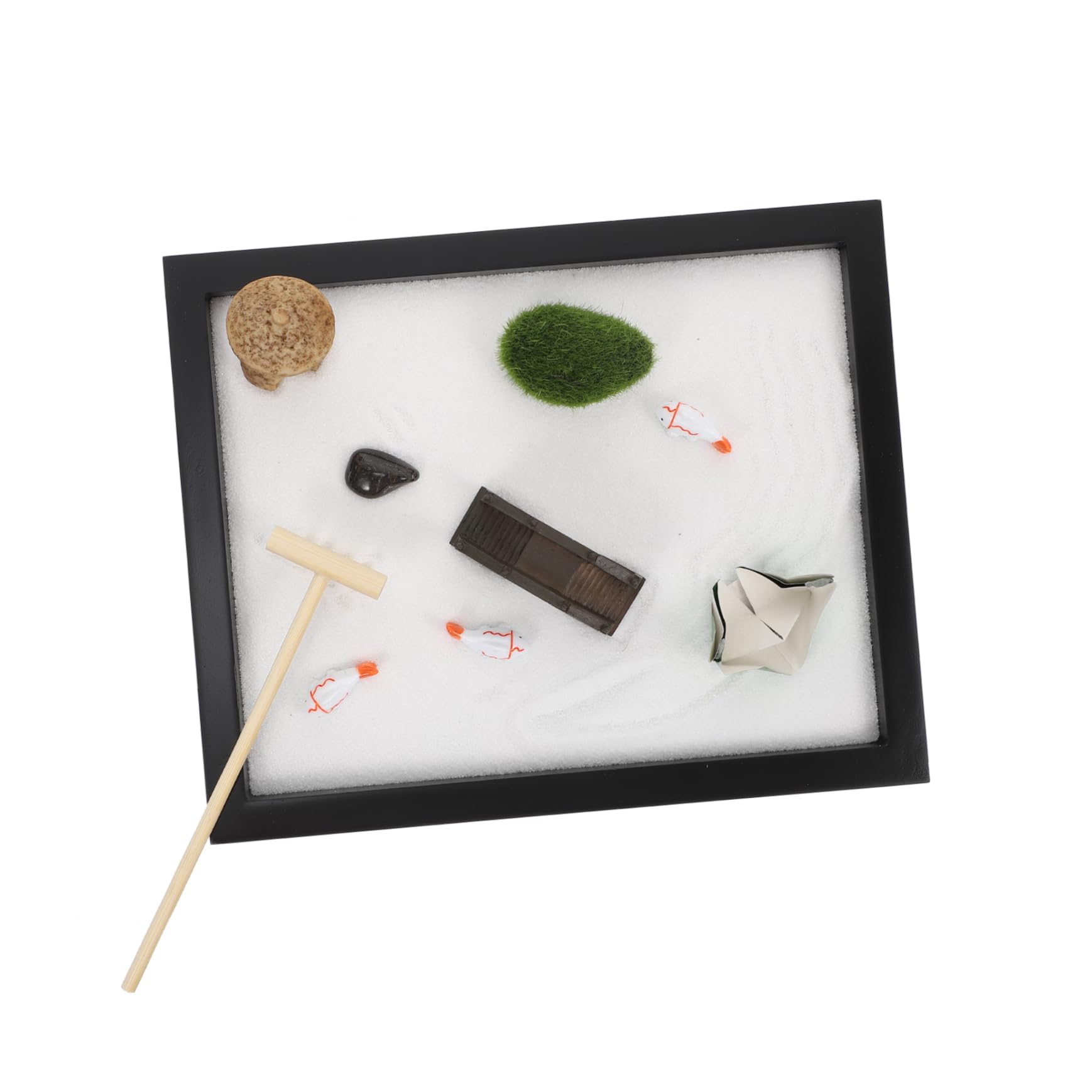 BCOATH 1Set Zen Sandbox Ornament Decorative Sand Table Model for Home Office Craft for Meditation and Relief Enhances Artistic Atmosphere