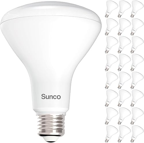 Sunco - Paquete de 24 bombillas LED BR30, luces de inundación CRI93 11 W equivalente a 65 W 5000 K luz diurna 850 lúmenes, base E26, 25000 horas de