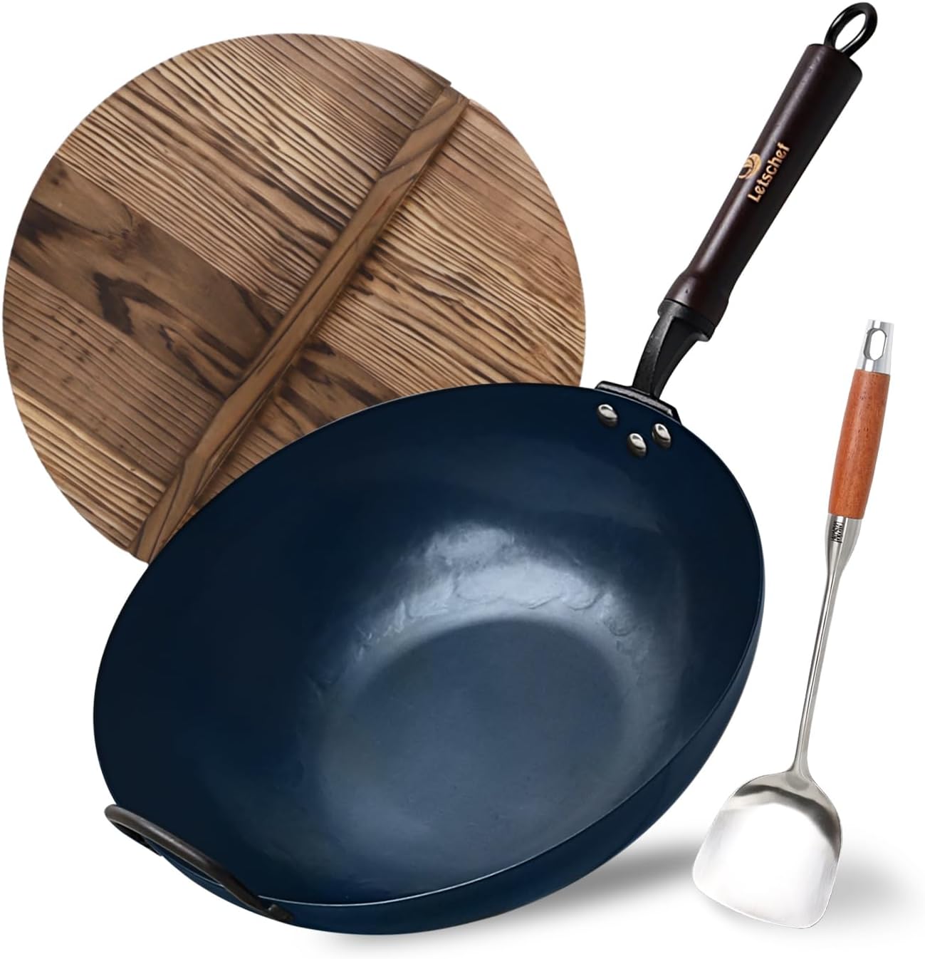 13.5“ flat bottom wok set