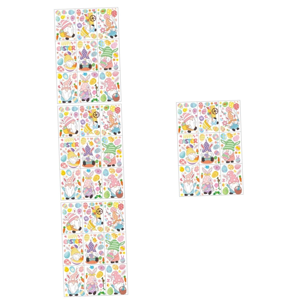 MAGICLULU 4 Juegos Etiqueta De La Pared De Pascua Tinte Puerta De Navidad Pegatinas Decoración Etiqueta De La Ventana Del Festival Ventana De Conejito Se Aferra Huevo De Polivinilo