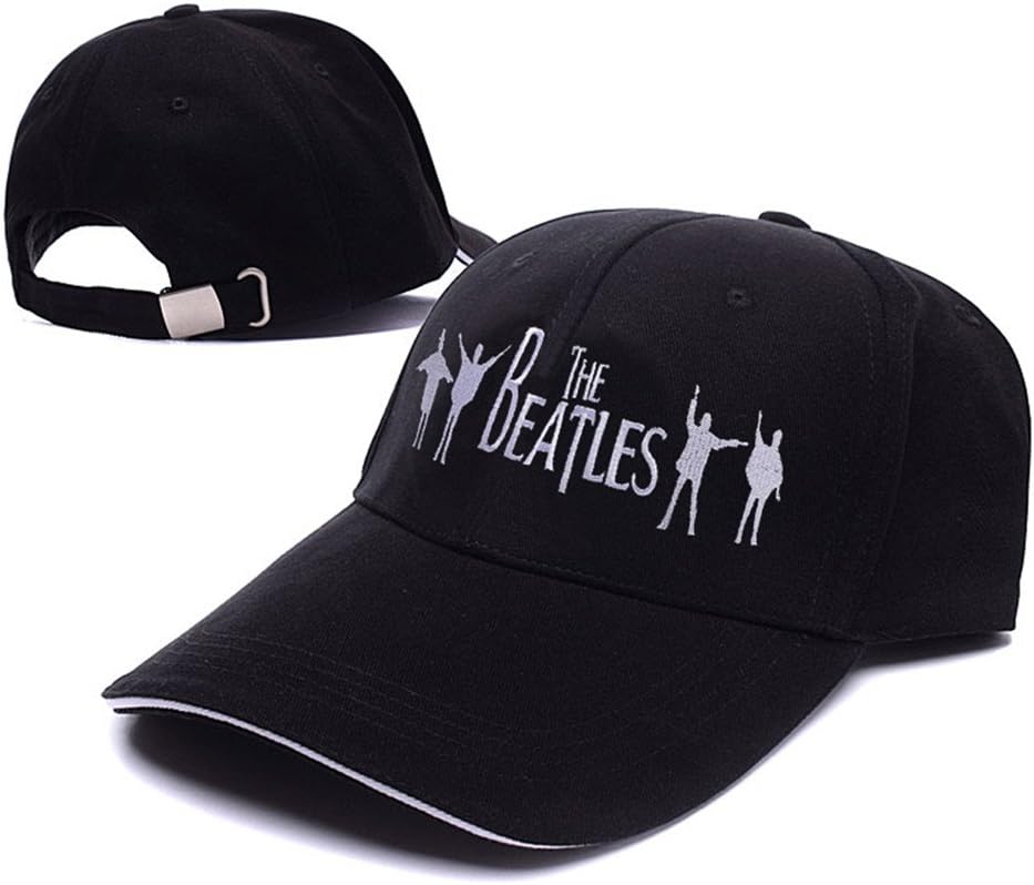 The Beatles Rock Band Logo Adjustable Baseball Caps Unisex Snapback Embroidery Hats Black