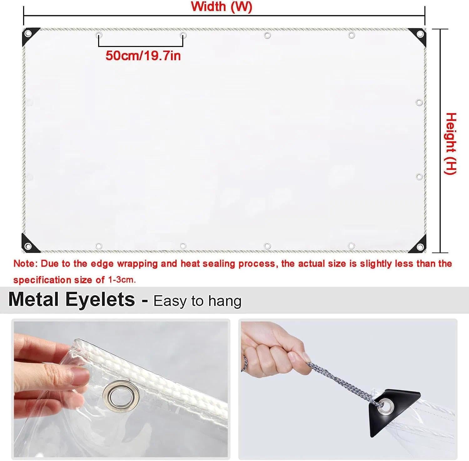 Lonas de Exterior y Tela Impermeable Exterior Transparente Tarp(2.5 * 3M)