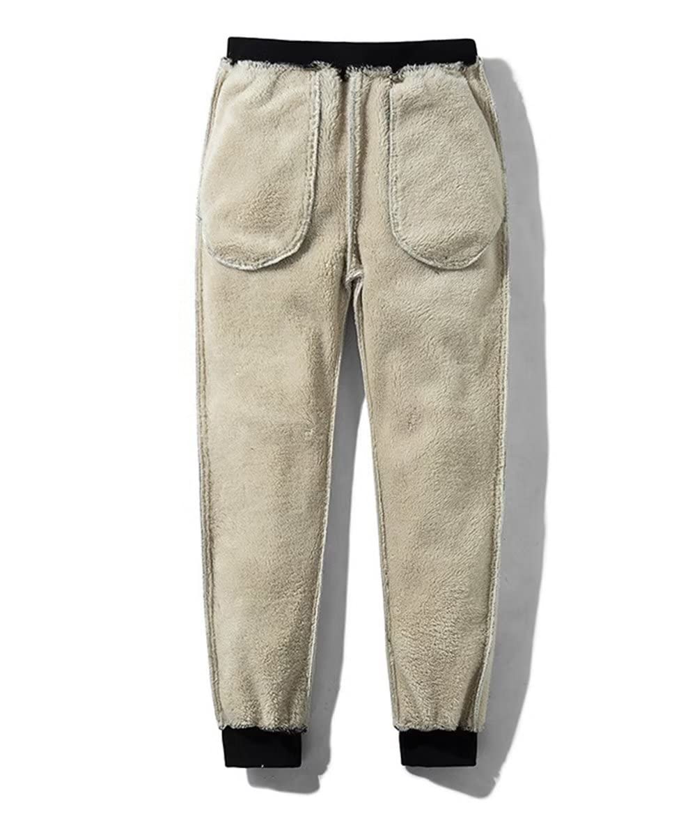 Joggingbroek Heren Warme Fleece Gevoerde Trainingsbroek Comfortabele Winter Thermische Sportbroek Basics Heren Joggingbroek Hoge Taille Casual Broek Sportbroek Met Zakken Buitenbroeken (Color : Blau