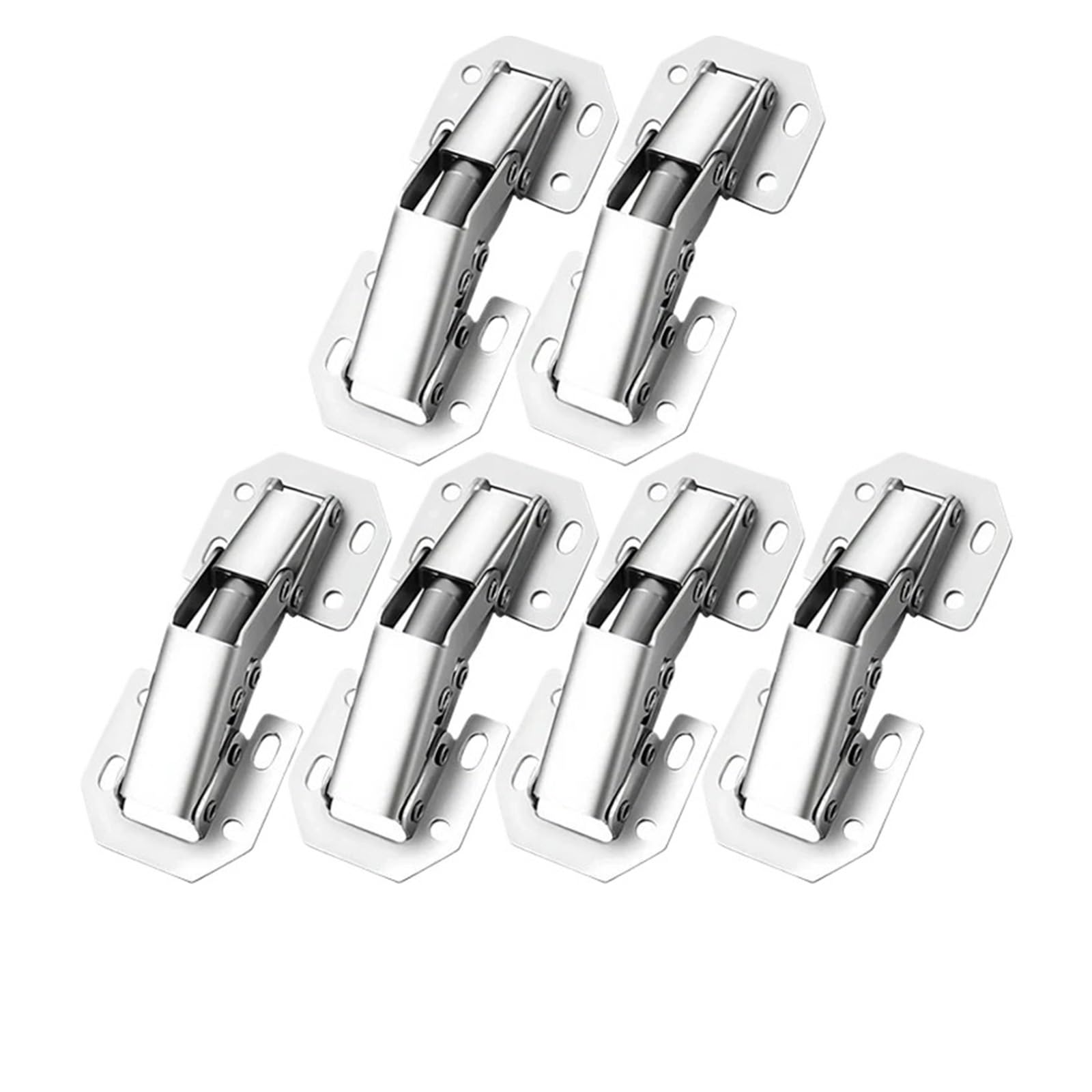 Sensumepb 6Pcs Pieces Hidden Hinges, Stainless Steel Concealed Kitchen Cabinet Hinges, No Drilling(6Pcs)