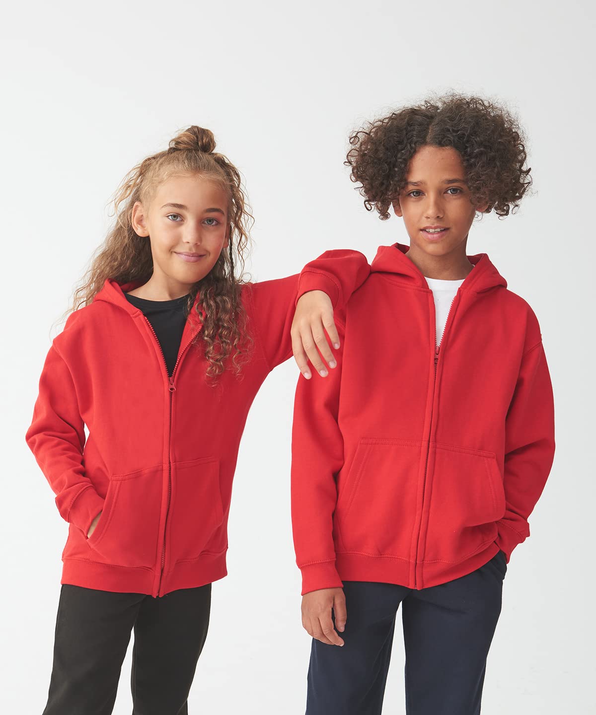 COOZO Unisexo Niños Sudadera con Capucha Y Cremallera