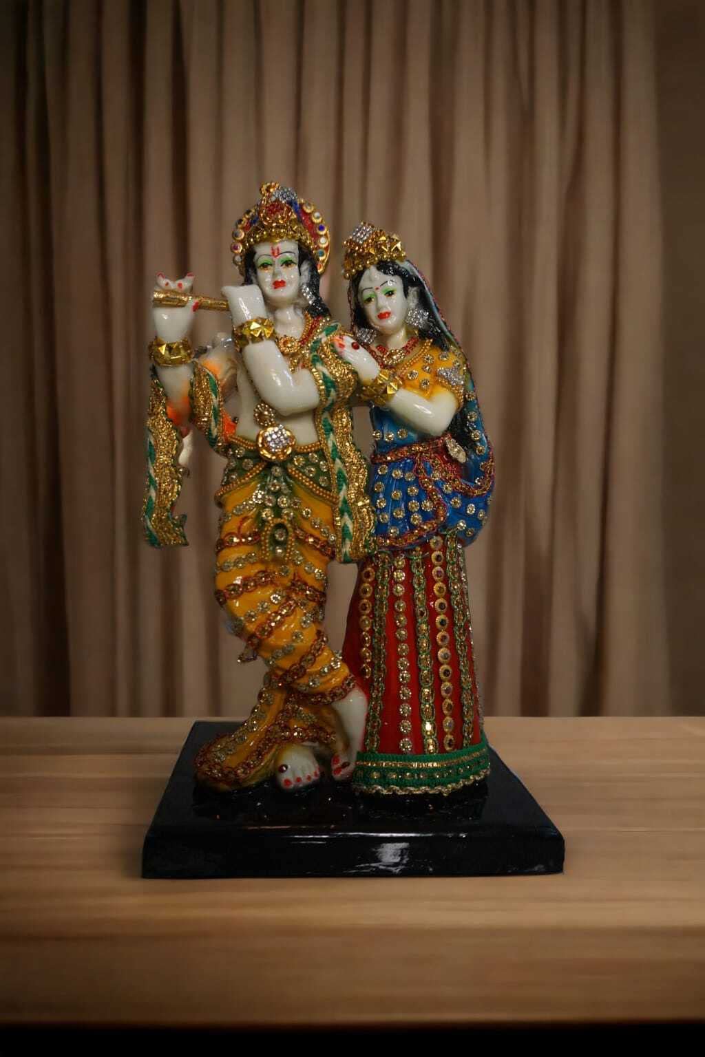 Hanu Creations Lord Radha Krishan Murti for Pooja Ido Murti Statue for Home Pooja Temple Office Living Room Gifts