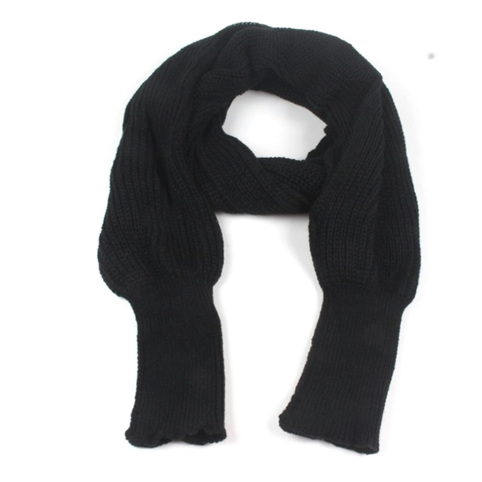 Sciarpa lunga da donna invernale in stile europeo con maniche Sciarpe lavorate a maglia di lana per donna Scialle casual caldo spesso di alta qualità