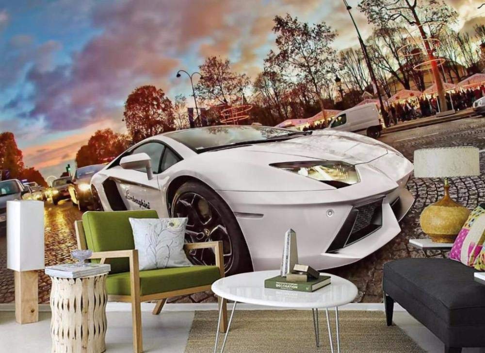 MINCOCO 3D Background Wall Home Decor Wallpaper car for Living Room bedrooms Wallpapers for Kids on The Wall, 200x140 cm (78.7 by 55.1 in)