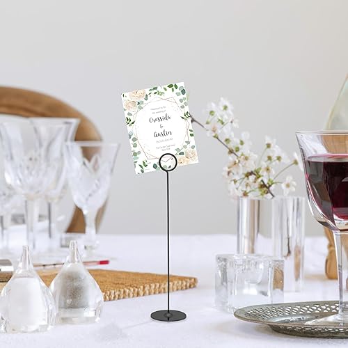 Miniatura 3 de Urban Deco 16 tarjetero de mesa de 12 pulgadas, portatarjetas de acero para fotos, letreros de alimentos, notas de notas, bodas, restaurantes,