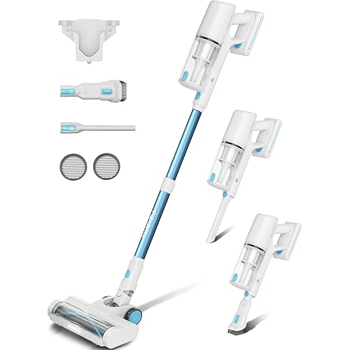 FABULETTA Cordless Vacuum Cleaner with Max 40kpa Powerful Suction, 500W Brushless Motor, 3 Suction Modes, Max 50 mins Runtime Lightweight Handheld Stick Vacuum for Home, Hard Floor, Carpet