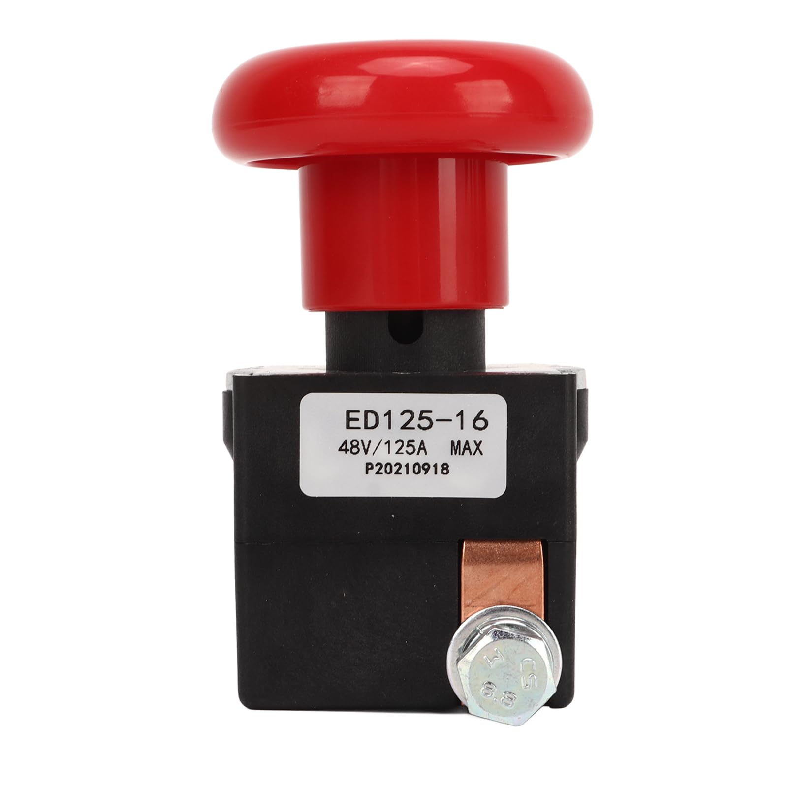 Interrupteur D'arrêt D'urgence 48V 125A en Alliage Métallique ED125 16 Interrupteur à Bouton-poussoir D'arrêt D'urgence adapté à la Plupart des Chariots élévateurs