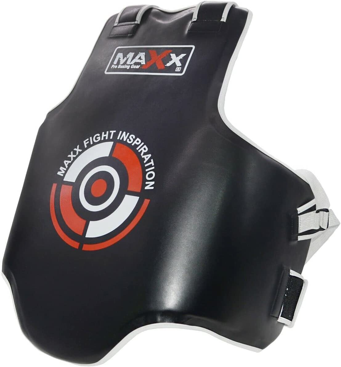 Maxx Chest Guard Boxing MMA Body Protector Armour Rib Shield Kickboxing Training (Black)