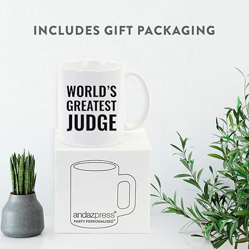 Miniatura 4 de Andaz Press Taza de café de 11 onzas, regalo para hombres o mujeres, taza del juez más grande del mundo, 1 paquete, taza para beber, cumpleaños,