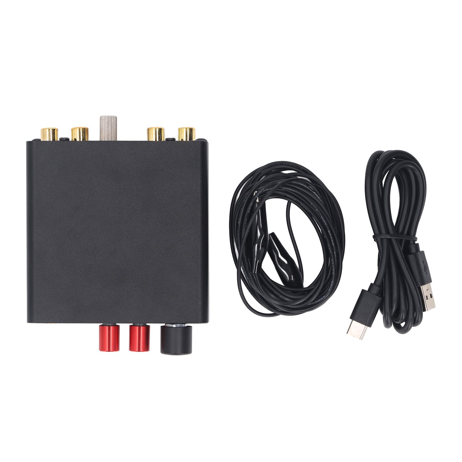 Fafeicy Preamplificatore per Giradischi Mini Amplificatore per Cuffie Audio con Controllo dei Bassi Acuti Uscita Stereo Alimentata Tramite USB per Giradischi MM MC