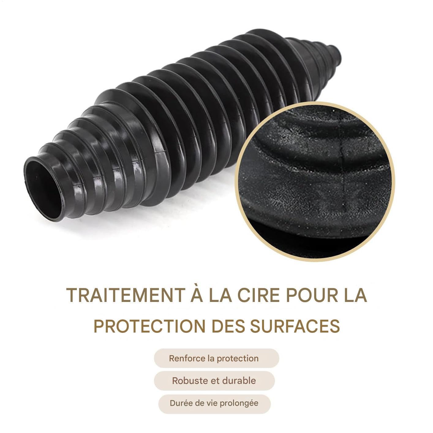 Soufflets De Crémaillère Et Biellette De Direction | 2 Pièces Universelles Anti-Poussière Accessoires Automobiles - Jeu De Soufflets Pour Rotules Intérieures - Pour VUS Camion Camping-Car Hiver Temps