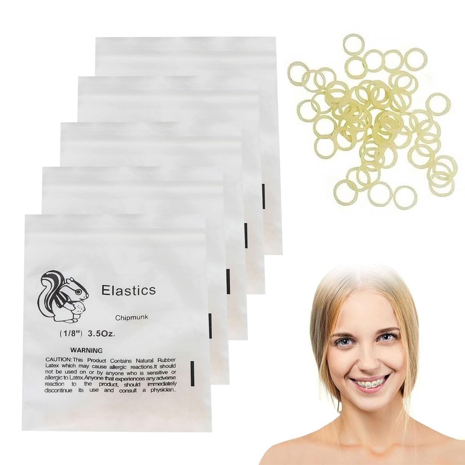 320 Elastici Ortodontici Dentali &ndash; Legature Doppio Colore Per Brackets &ndash; Uso Professionale