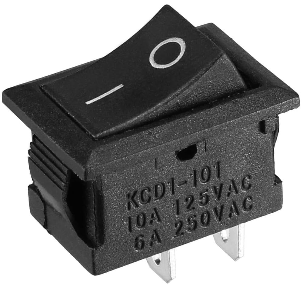 AUTOZOCO Interruptor universal 2 pin on-off 10A (negro)
