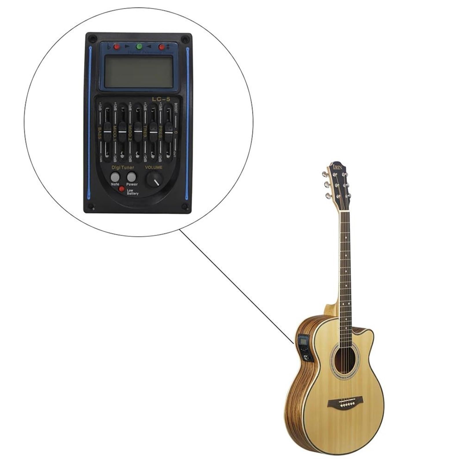 Pickup Per Chitarra Pickup Per Chitarra Acustica Classica A 5 Bande Accessori Per Strumenti Musicali Equalizzatore Preamplificatore Con Volume Medi Alti Bassi