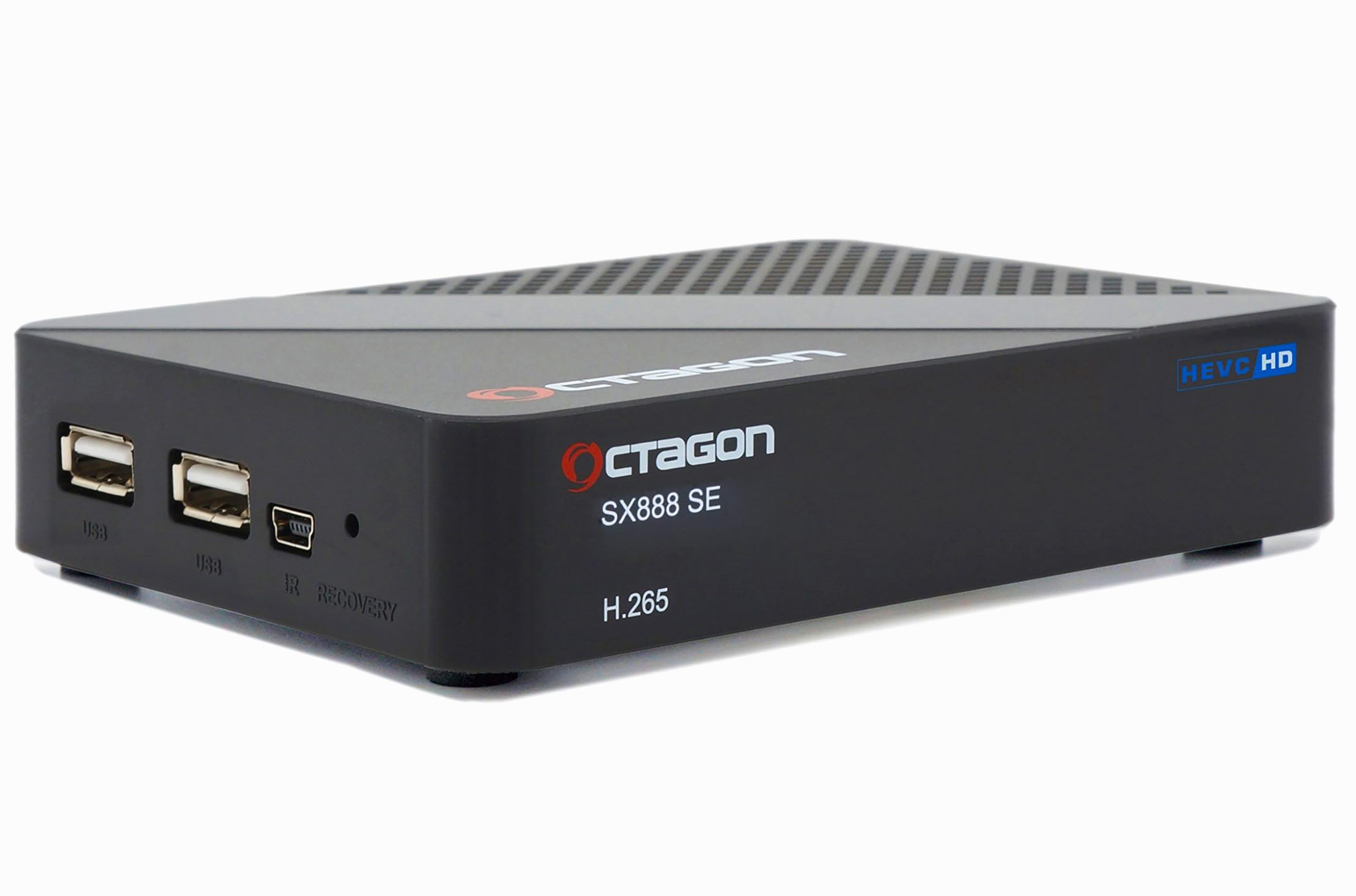 Octagon SX888 SE V2 HD IP HDTV Linux Receiver, TV Box, LAN, Mediathek, YouTube, Internet Radio, HDMI CEC, E2TV Multiroom TV Client-System, H.265, 2X USB, Infrarot Kabel, lernbare Fernbedienung
