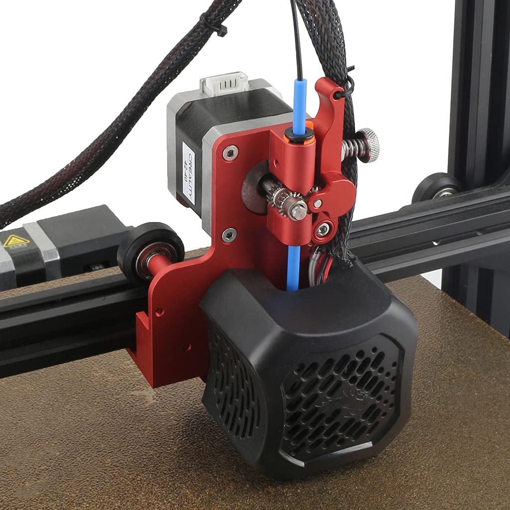 Extrudeuse MK8 pour imprimante 3D Version améliorée Ender-3/3s/v2 Double vitesse/poulie Installation courte portée Plaque de fixation