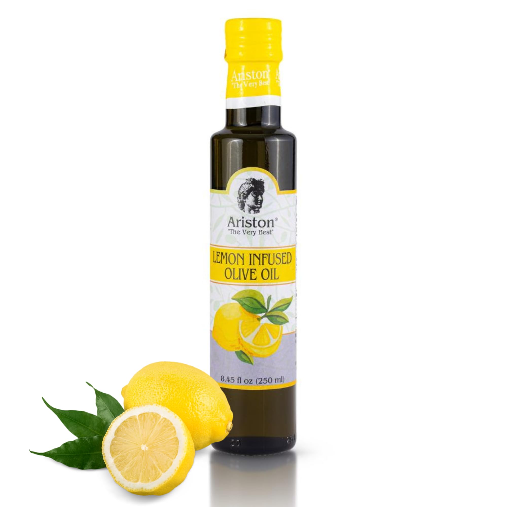Ariston "The Very Best" Extra Virgin Olive Oil | Anti-Oxidant Rich, Cold Pressed, Premium Quality | Product of Greece (250ml) 8.45 fl oz, Lemon