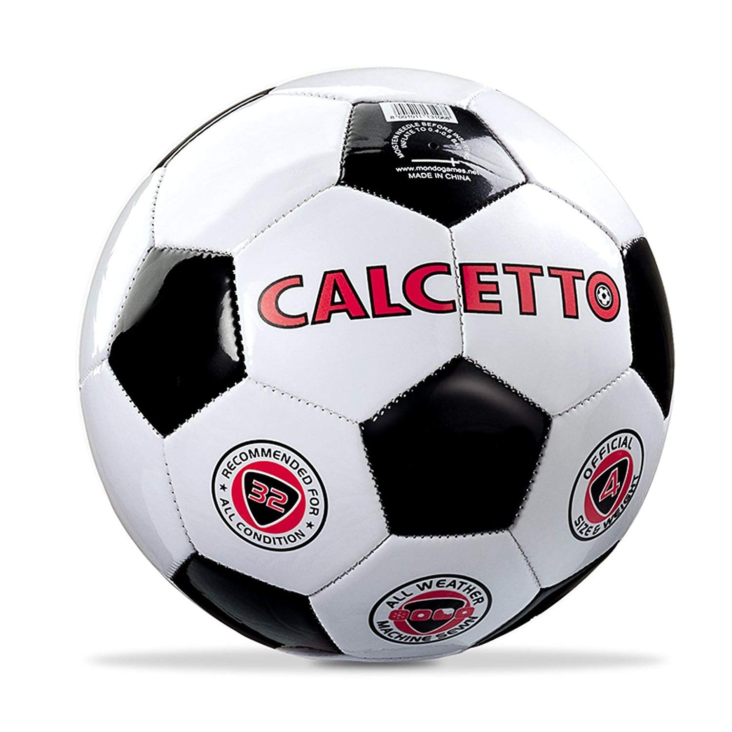Mondo World 13106-Soccer Ball, Leather, Size 4