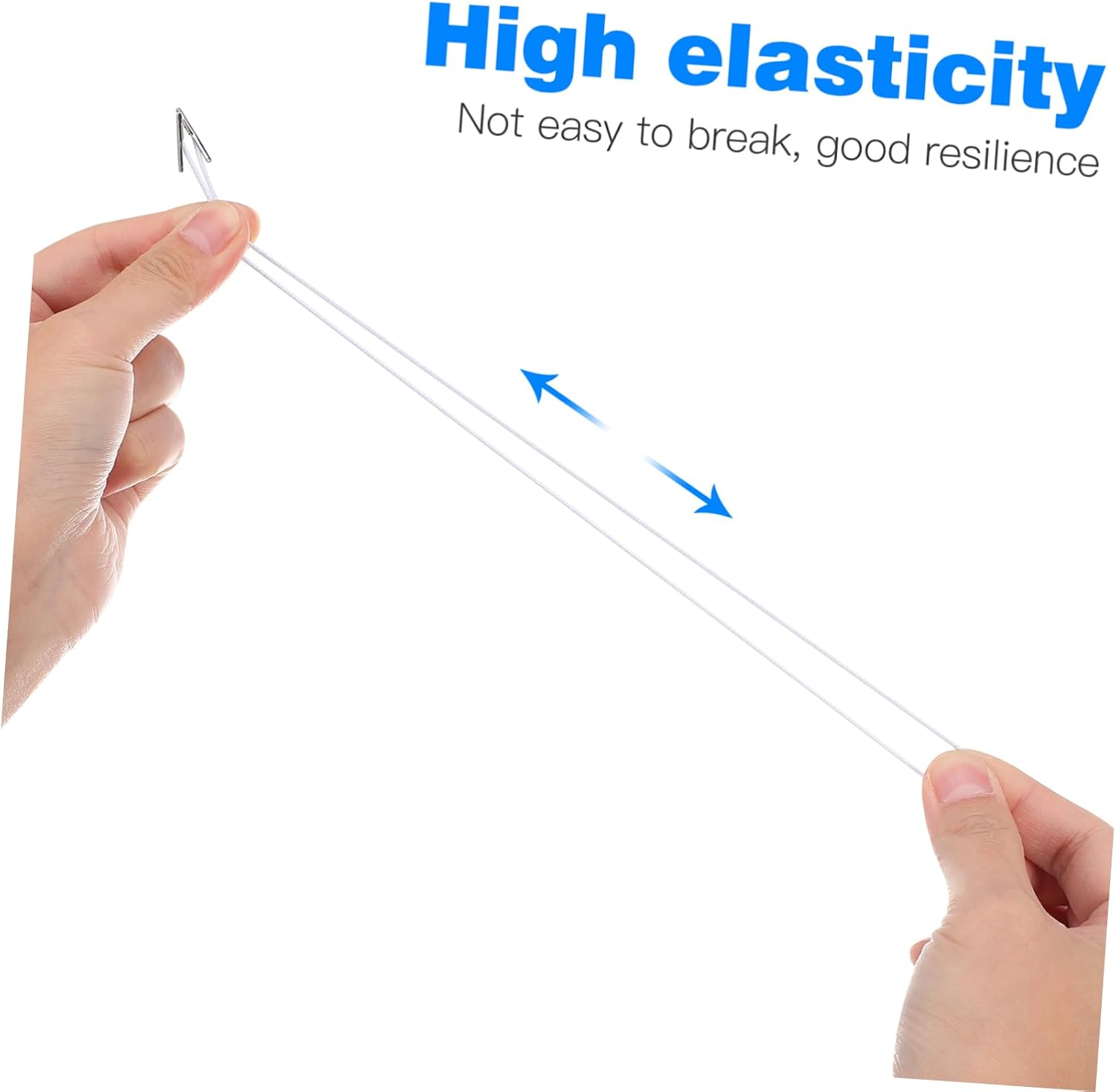 50pcs Elastic Cord with Smooth Barbed Ends for DIY Mask and Hat Making Stretch Band for Face Mask Craft Stringing Binding and Secure Fastening Suitable for Adults