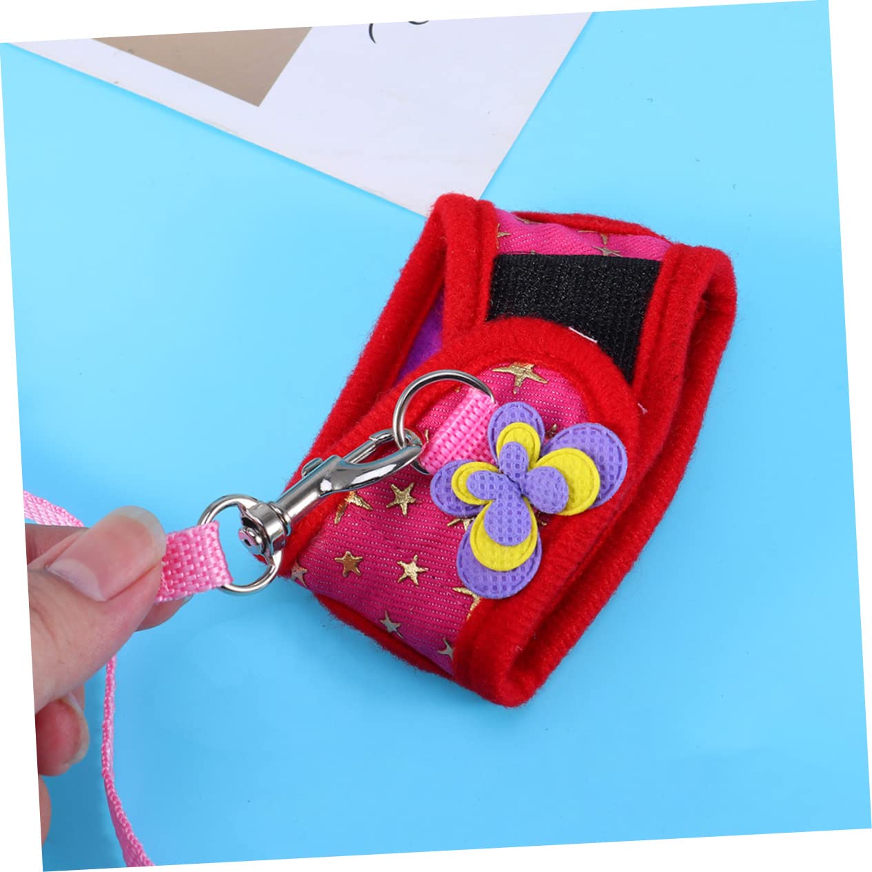 VANZACK 6sets Pettorina Per Criceti e Cincillà Con Guinzaglio Di Materiale Traspirante Per Piccoli Animali Come Porcellini e Furetti Colori Vivaci e Comodi Da Indossare