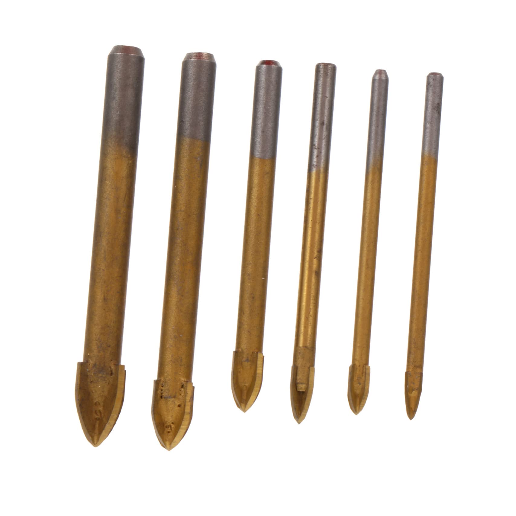 LIFKOME Professional Ceramic Tile Hole Opener Titanium-Plated Glass Drill Bit 6pcs Hand Tool Accessory No Breaking
