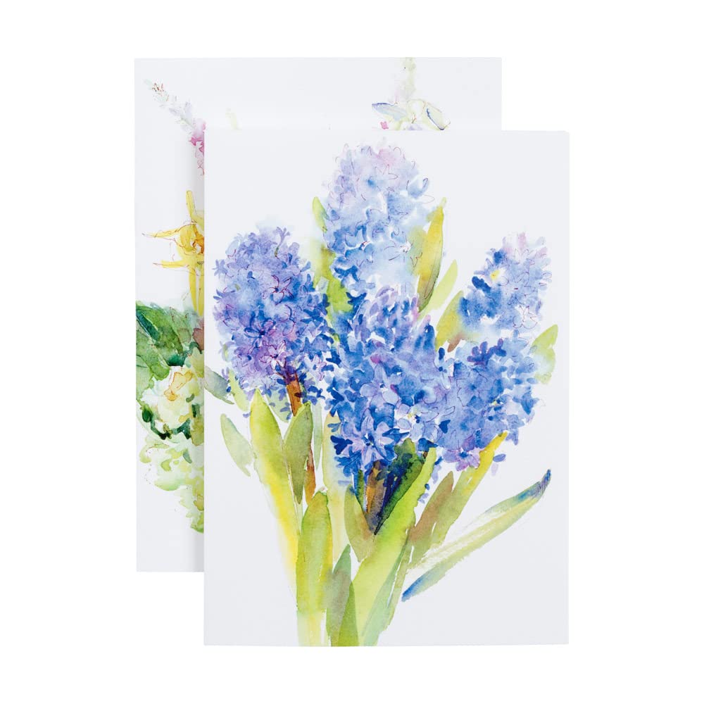 CaspariHandpainted Spring Flowers Assorted Boxed Note Cards - 8 Note Cards & 8 Envelopes