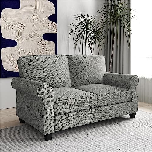 57” Loveseat Sofa, Small Love Seat Couch for Small Space, Living Room, Bedroom, Office, Dorm Modern Linen 2 Seater Couch (Gray) 57” Loveseat Sofa, Small Love Seat Couch for Small Space, Living Room, Bedroom, Office, Dorm Modern Linen 2 Seater Couch (Gray)