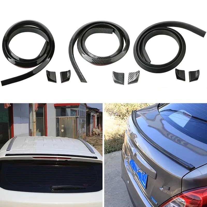 Uniwersalny 1.5M stylizacja samochodu Spoiler bagażnika samochodu zestaw wargi dachowej DIY montaż Spoiler do samochodu DIY Spojler na tylne skrzydło tylny spojler(A 4.5cmx1.5m)