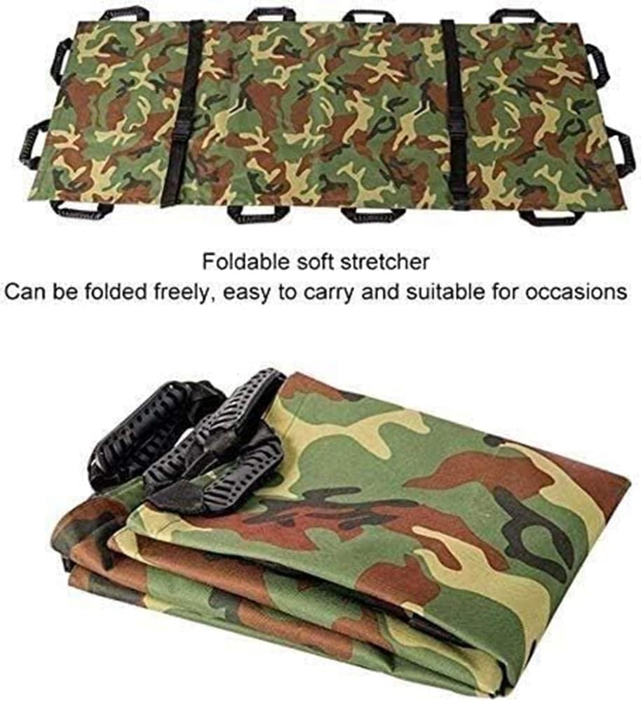 DaoGeSir Brancard Pliant, Brancard Portable avec Sacs De Rangement, Brancard Dorsal Brancard, Souple Coussin De Lit De Positionnement De Transport pour Un Levage Et Un Transfert Faciles