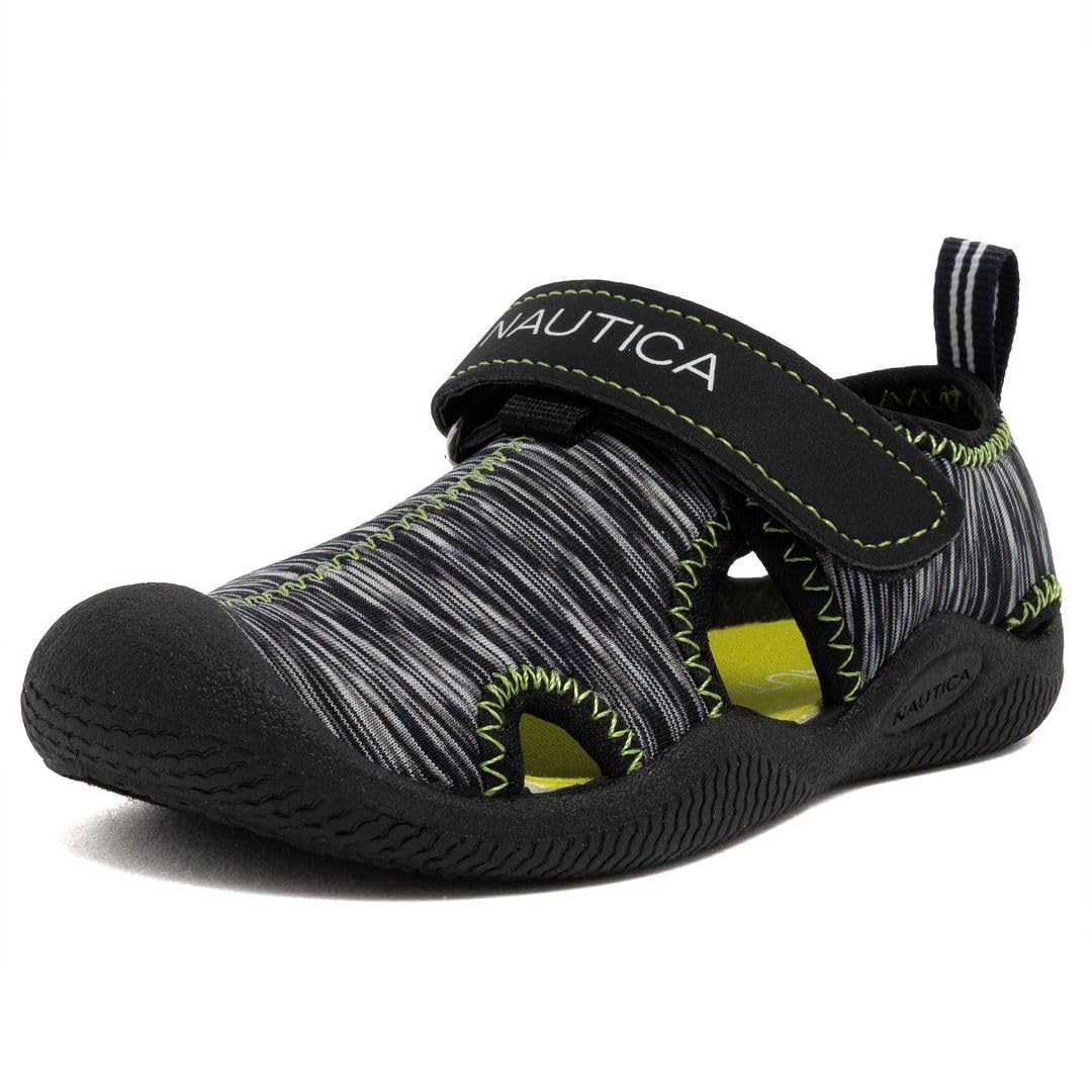 Nautica Kids Water Shoes for Boys Girls Toddler Quick Dry Swim Shoes Aqua Socks Beach Pool Closed Toe Barefoot Summer Watershoes for Toddlers Size 5-12