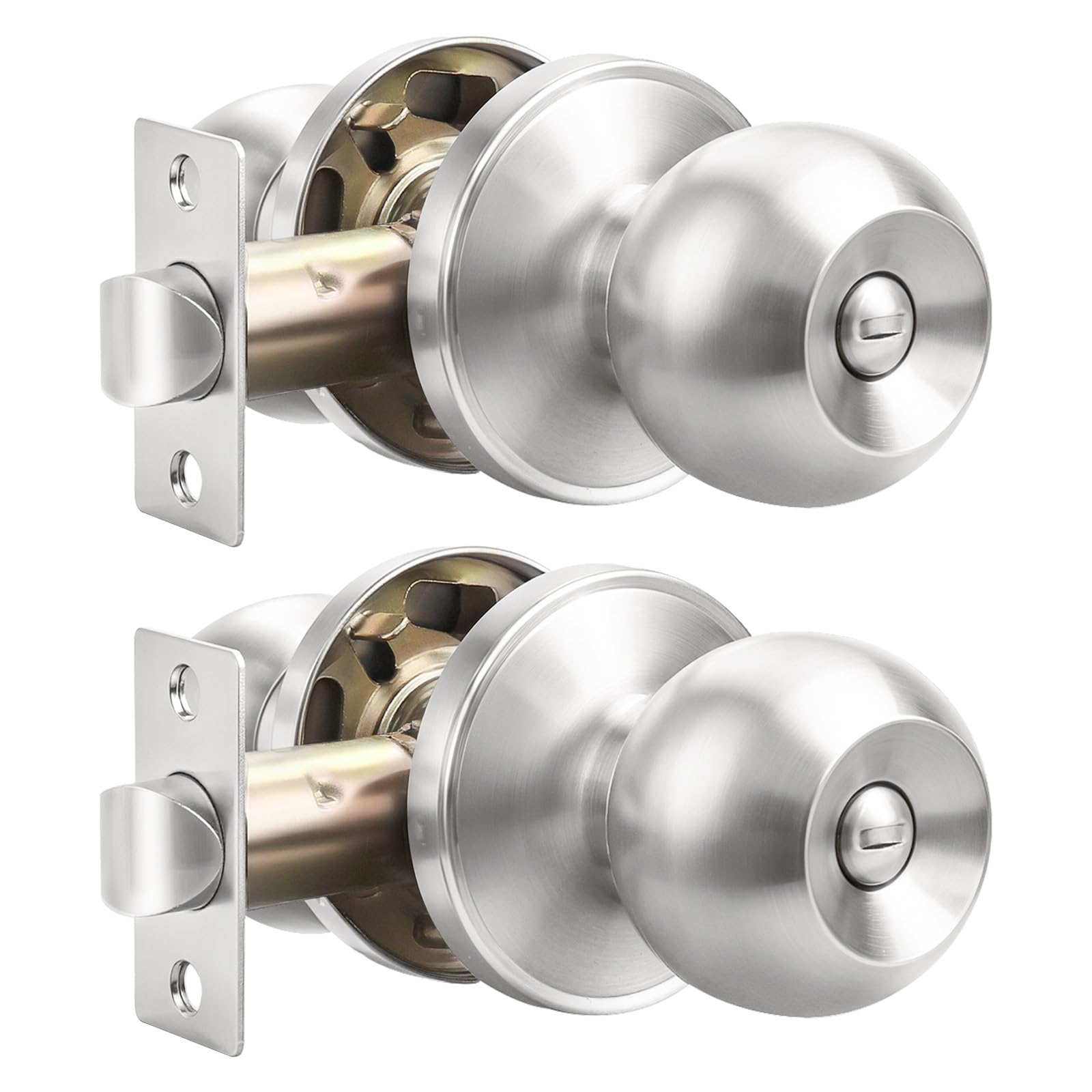 Probrico Satin Nickel Door Knobs - 5 Pack -14