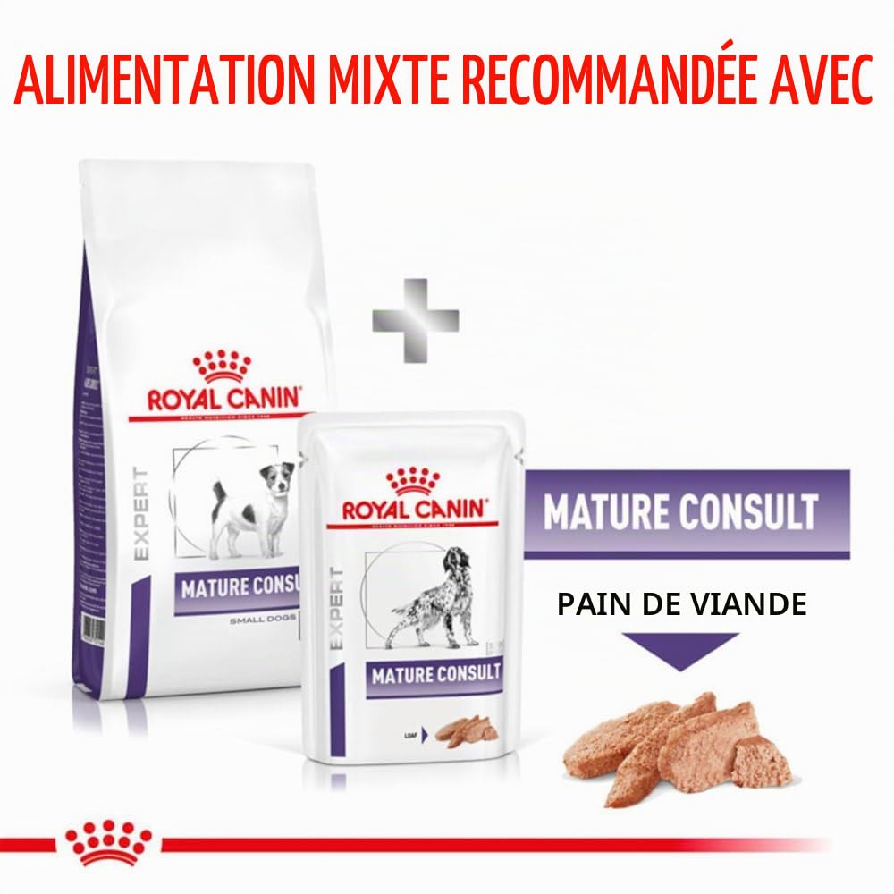 Royal Canin Veterinary Mature Consult Small Dog | 3,5 kg | Aliment Complet pour Chiens âgés de Petites Races | À partir de 8 Ans | Peut Soutenir la vitalité